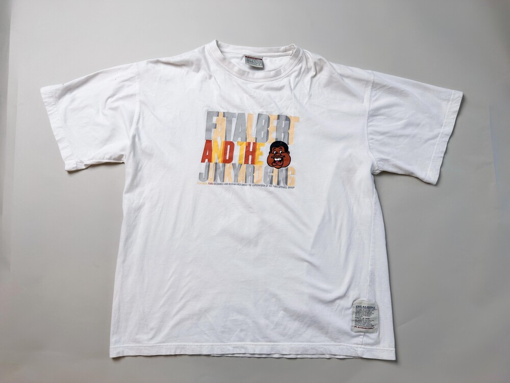 Vintage Fat Albert Shirt Mens XL Platinum FUBU Junkyard Gang Cartoon 90s Tee